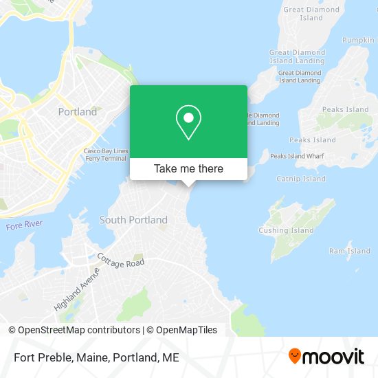 Fort Preble, Maine map