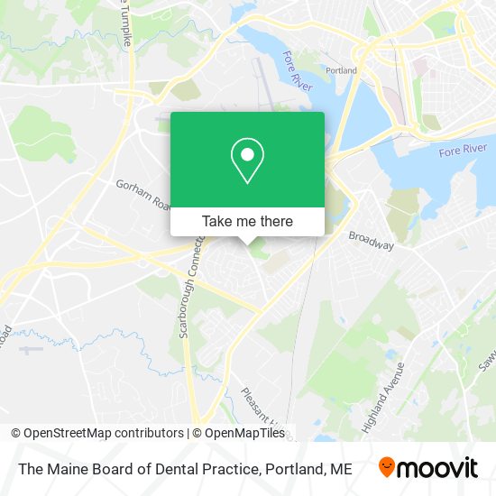 The Maine Board of Dental Practice map