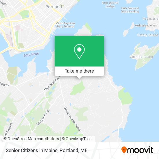 Senior Citizens in Maine map