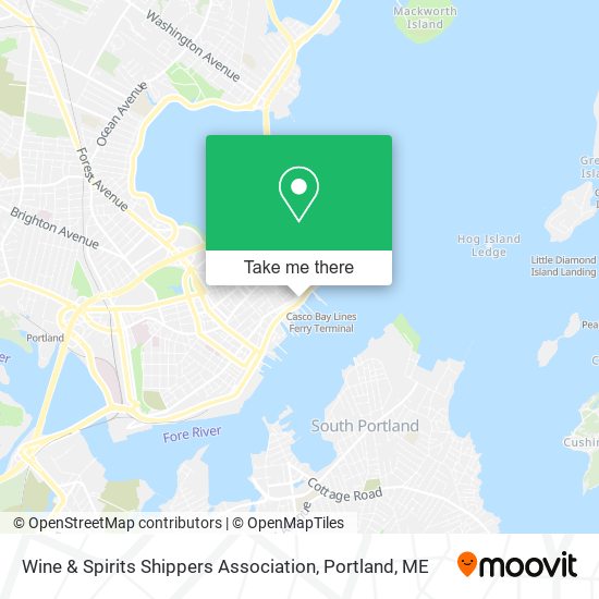 Wine & Spirits Shippers Association map