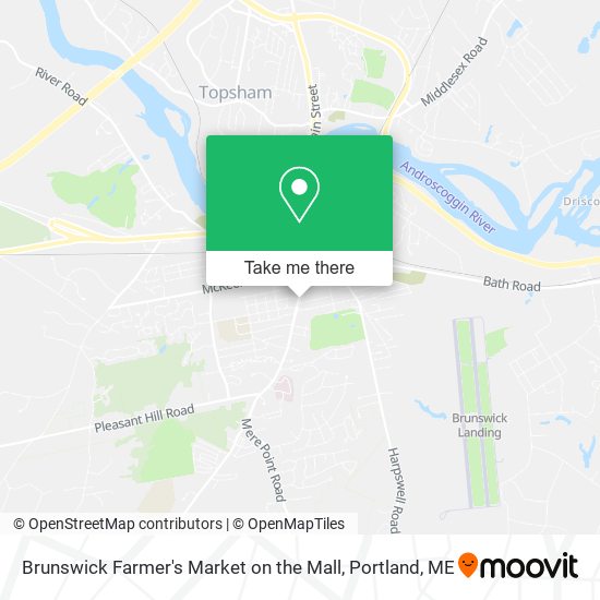 Brunswick Farmer's Market on the Mall map