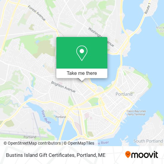 Bustins Island Gift Certificates map
