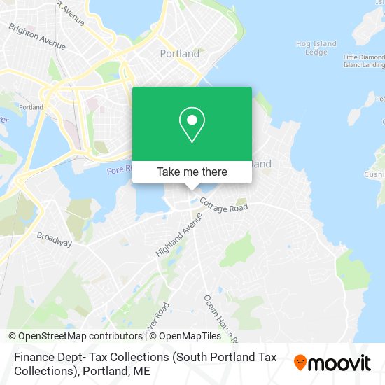 Finance Dept- Tax Collections (South Portland Tax Collections) map