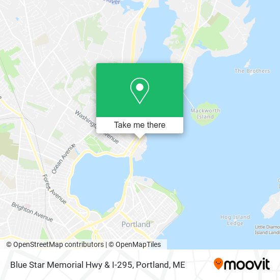 Blue Star Memorial Hwy & I-295 map