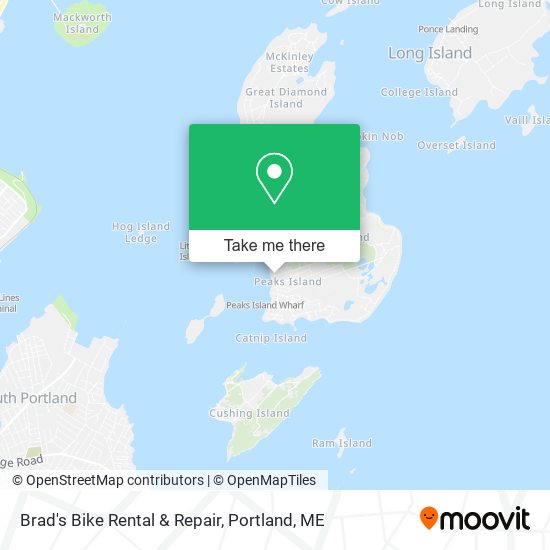 Brad's Bike Rental & Repair map