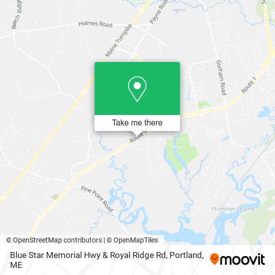 Blue Star Memorial Hwy & Royal Ridge Rd map