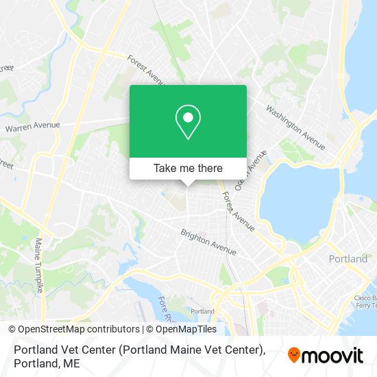 Portland Vet Center map