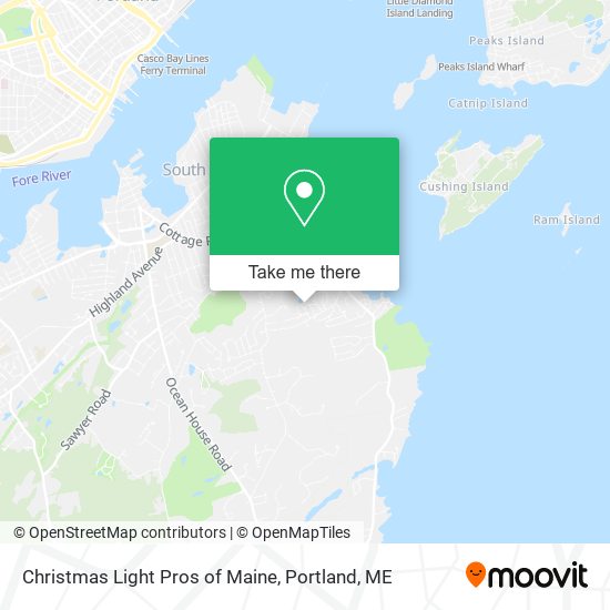 Christmas Light Pros of Maine map