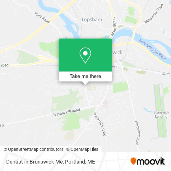 Dentist in Brunswick Me map