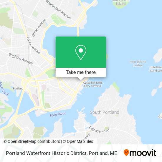 Portland Waterfront Historic District map