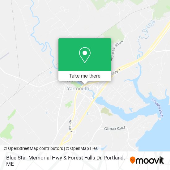 Blue Star Memorial Hwy & Forest Falls Dr map