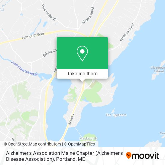 Alzheimer's Association Maine Chapter (Alzheimer's Disease Association) map