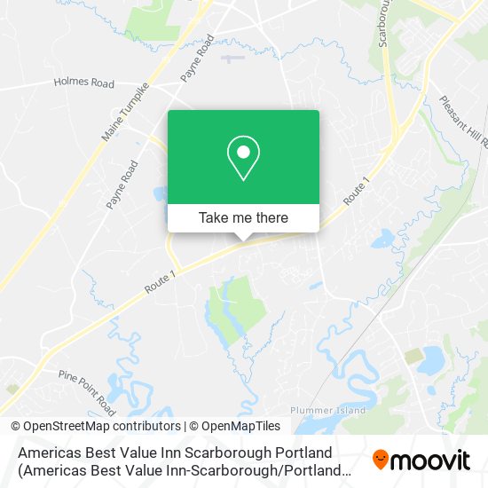 Americas Best Value Inn Scarborough Portland map