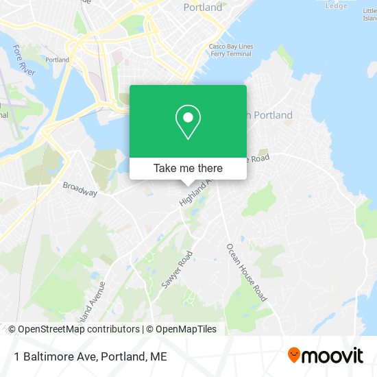 1 Baltimore Ave map