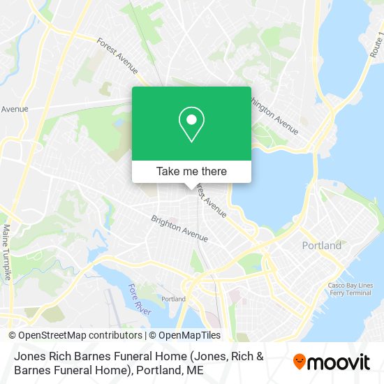 Jones Rich Barnes Funeral Home map