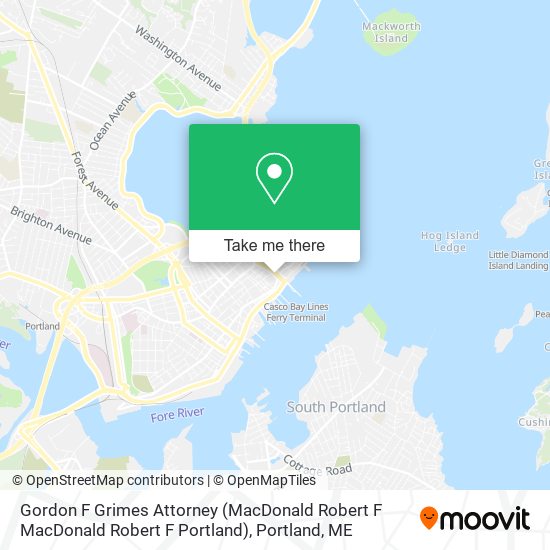 Gordon F Grimes Attorney (MacDonald Robert F MacDonald Robert F Portland) map