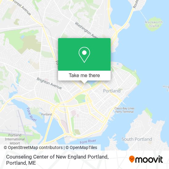 Counseling Center of New England Portland map