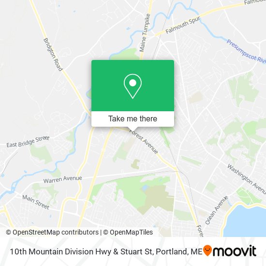 10th Mountain Division Hwy & Stuart St map