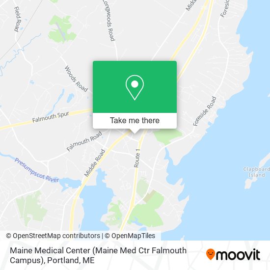 Maine Medical Center (Maine Med Ctr Falmouth Campus) map