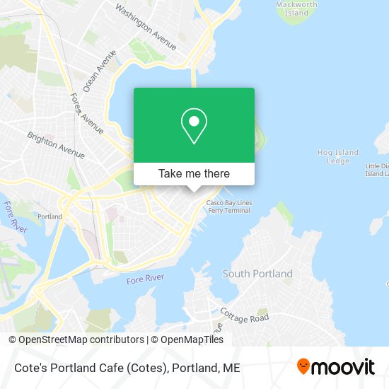 Cote's Portland Cafe (Cotes) map