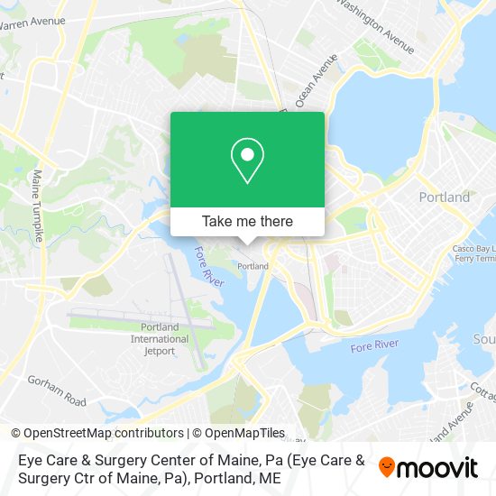 Eye Care & Surgery Center of Maine, Pa map