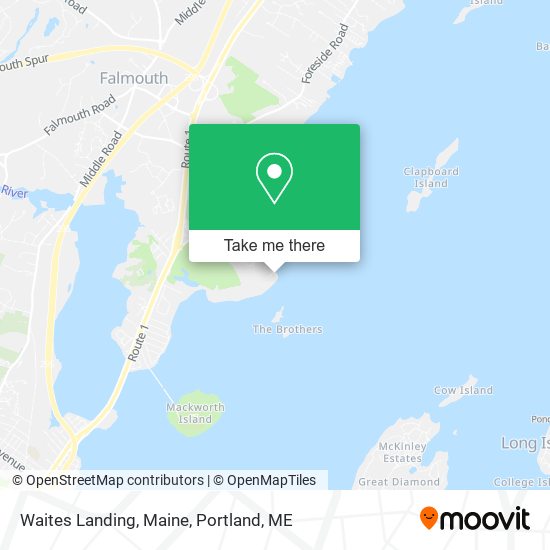 Waites Landing, Maine map