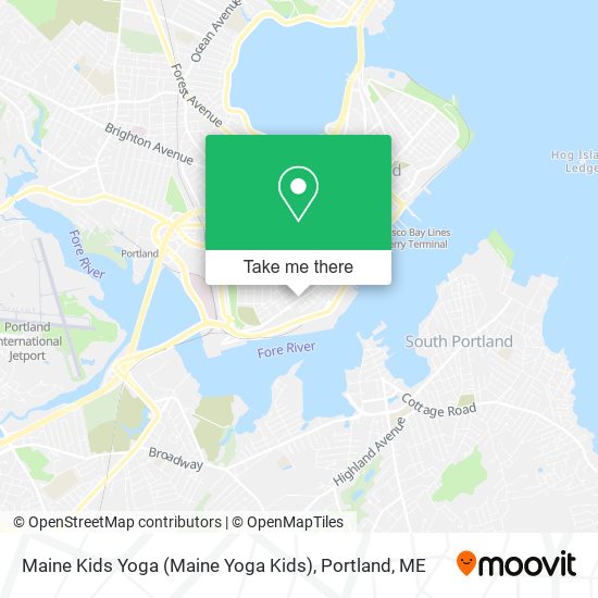 Maine Kids Yoga map