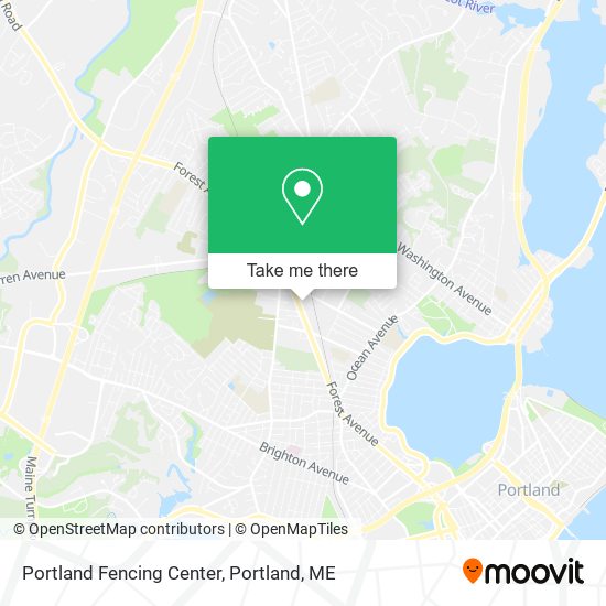 Portland Fencing Center map