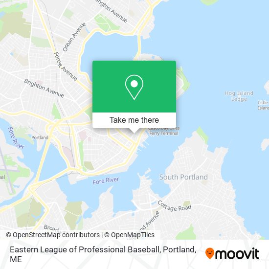 Mapa de Eastern League of Professional Baseball