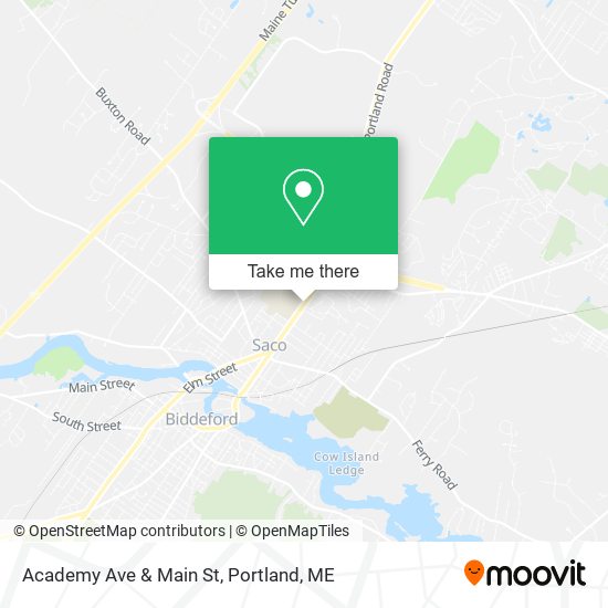 Academy Ave & Main St map