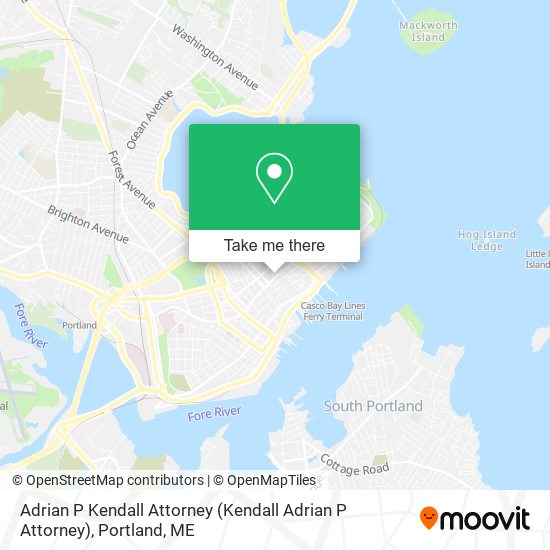Adrian P Kendall Attorney map