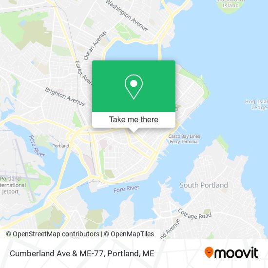 Cumberland Ave & ME-77 map