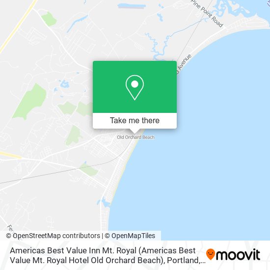 Americas Best Value Inn Mt. Royal (Americas Best Value Mt. Royal Hotel Old Orchard Beach) map