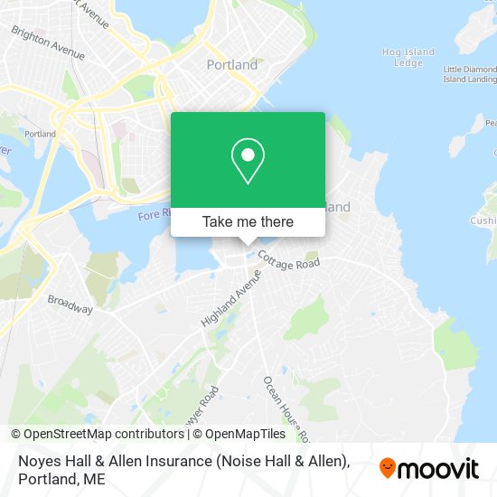 Noyes Hall & Allen Insurance (Noise Hall & Allen) map