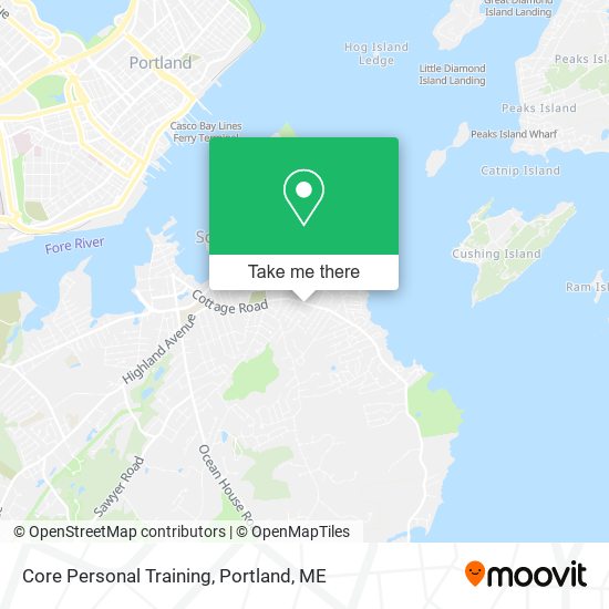 Core Personal Training map