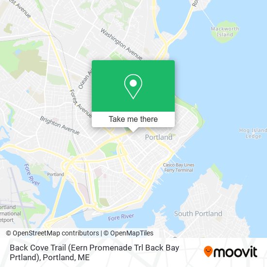 Back Cove Trail (Eern Promenade Trl Back Bay Prtland) map