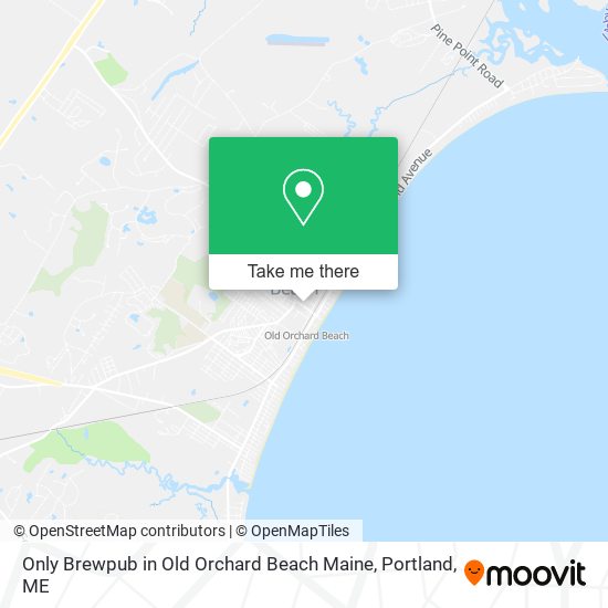 Only Brewpub in Old Orchard Beach Maine map