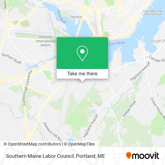Southern Maine Labor Council map