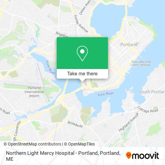 Northern Light Mercy Hospital - Portland map