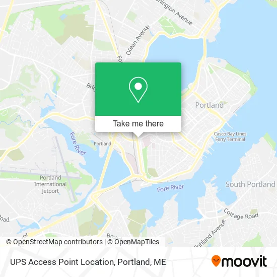 UPS Access Point Location map