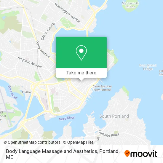 Body Language Massage and Aesthetics map