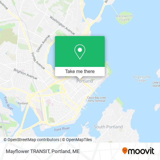 Mayflower TRANSIT map