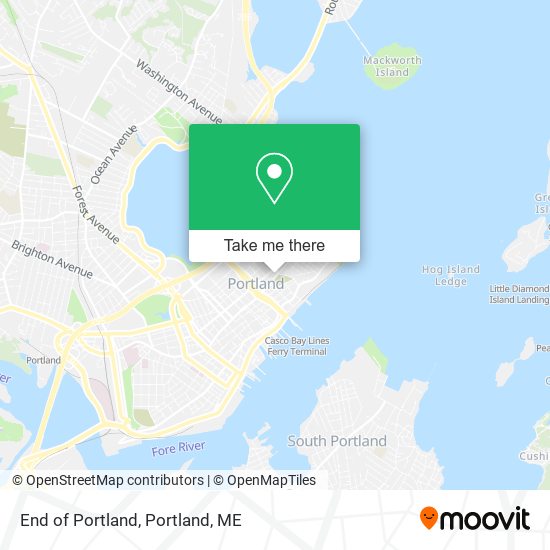 End of Portland map