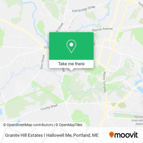 Granite Hill Estates I Hallowell Me map