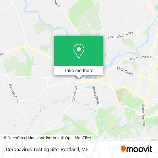 Coronavirus Testing Site map