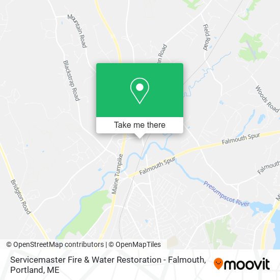 Servicemaster Fire & Water Restoration - Falmouth map