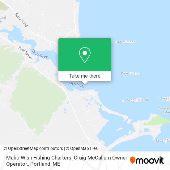 Mako Wish Fishing Charters. Craig McCallum Owner Operator. map