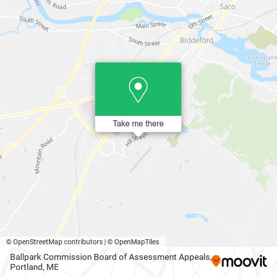 Ballpark Commission Board of Assessment Appeals map