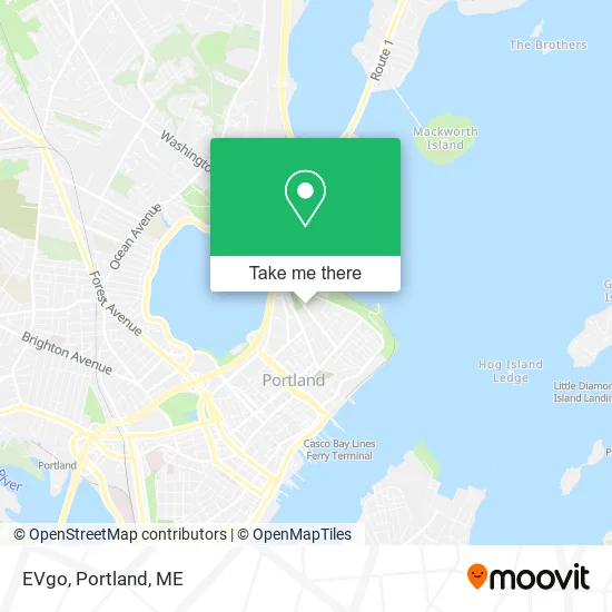 Mapa de EVgo