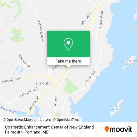 Mapa de Cosmetic Enhancement Center of New England Falmouth
